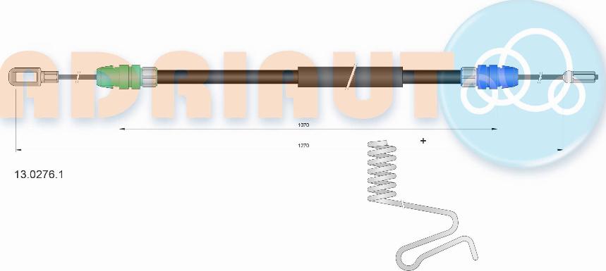 Adriauto 13.0276.1 - Cable de accionamiento, freno de estacionamiento parts5.com