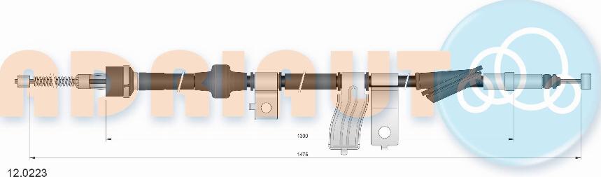 Adriauto 12.0223 - Sajla, ručna kočnica parts5.com