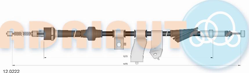 Adriauto 12.0222 - Huzal, rögzítőfék parts5.com