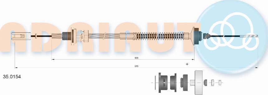 Adriauto 35.0154 - Clutch Cable parts5.com