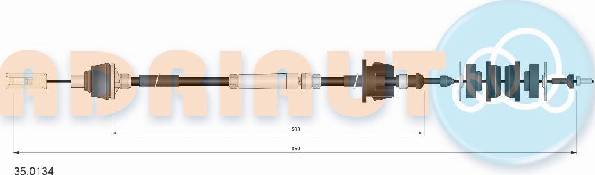 Adriauto 35.0134 - Seilzug, Kupplungsbetätigung parts5.com