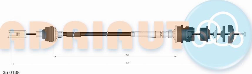 Adriauto 35.0138 - Seilzug, Kupplungsbetätigung parts5.com