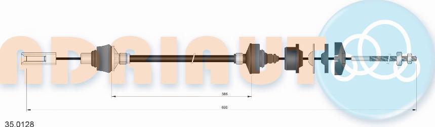 Adriauto 35.0128 - Seilzug, Kupplungsbetätigung parts5.com