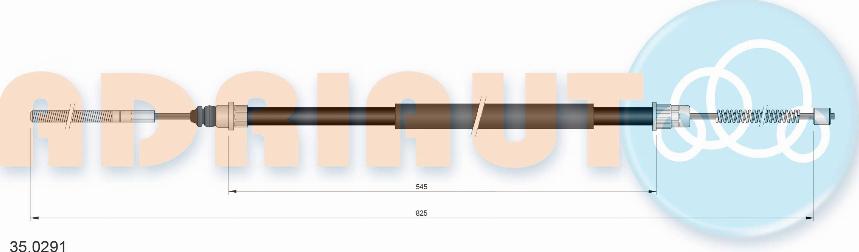 Adriauto 35.0291 - Cablu, frana de parcare parts5.com