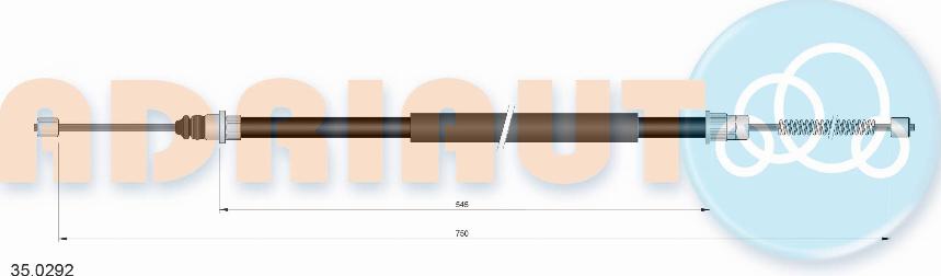 Adriauto 35.0292 - Cablu, frana de parcare parts5.com