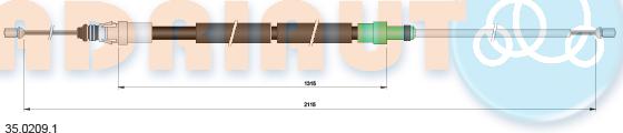 Adriauto 35.0209.1 - Cablu, frana de parcare parts5.com