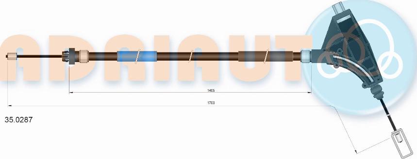 Adriauto 35.0287 - Cable, parking brake parts5.com