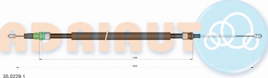 Adriauto 35.0229.1 - Cable, parking brake parts5.com