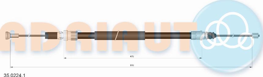 Adriauto 35.0224.1 - Cable, parking brake parts5.com