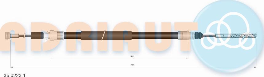 Adriauto 35.0223.1 - Cable, parking brake parts5.com