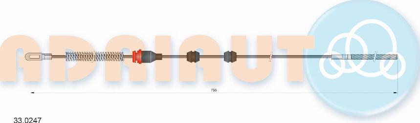 Adriauto 33.0247 - Cablu, frana de parcare parts5.com