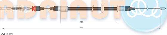 Adriauto 33.0261 - Tažné lanko, parkovací brzda parts5.com