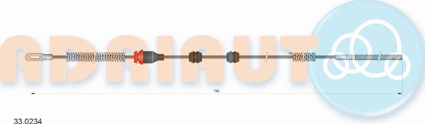 Adriauto 33.0234 - Cablu, frana de parcare parts5.com