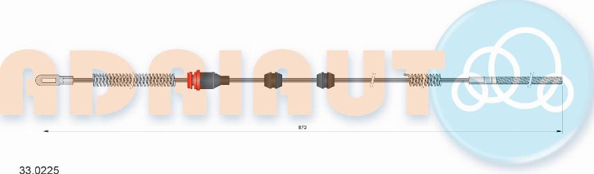 Adriauto 33.0225 - Cablu, frana de parcare parts5.com