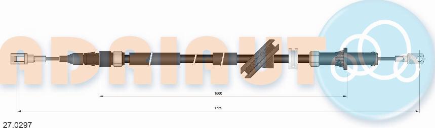 Adriauto 27.0297 - Жило, ръчна спирачка parts5.com