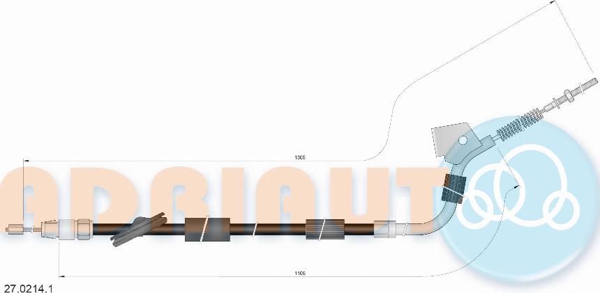 Adriauto 27.0214.1 - Tažné lanko, parkovací brzda parts5.com