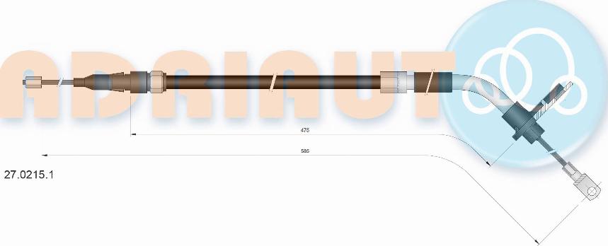 Adriauto 27.0215.1 - Seilzug, Feststellbremse parts5.com