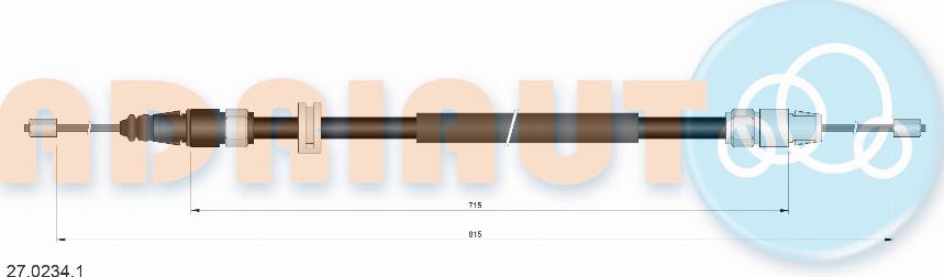 Adriauto 27.0234.1 - Жило, ръчна спирачка parts5.com