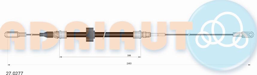 Adriauto 27.0277 - Cablu, frana de parcare parts5.com