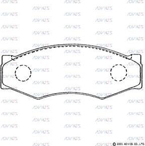 Advics SN225 - Brake Pad Set, disc brake parts5.com