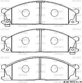Advics B1N011 - Brake Pad Set, disc brake parts5.com