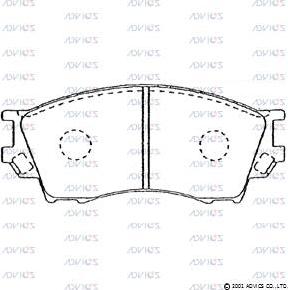 Advics SN846 - Brake Pad Set, disc brake parts5.com