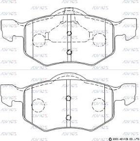 Advics SN931 - Brake Pad Set, disc brake parts5.com