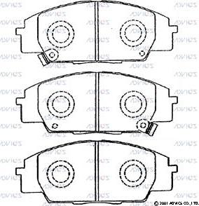 Advics SN430P - Brake Pad Set, disc brake parts5.com