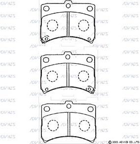 Advics SN145P - Brake Pad Set, disc brake parts5.com