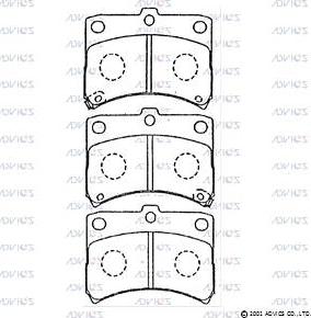 Advics SN103P - Brake Pad Set, disc brake parts5.com