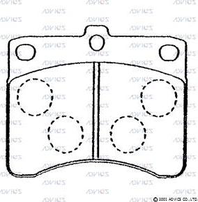 Advics SN233 - Brake Pad Set, disc brake parts5.com