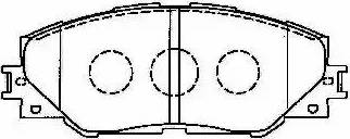 AISIN A1N129 - Комплект спирачно феродо, дискови спирачки parts5.com