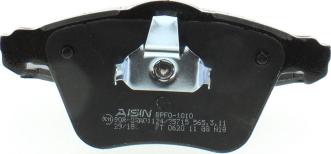 AISIN BPFO-1010 - Fékbetétkészlet, tárcsafék parts5.com