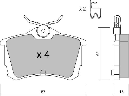 AISIN BPHO-2003 - Bremsbelagsatz, Scheibenbremse parts5.com