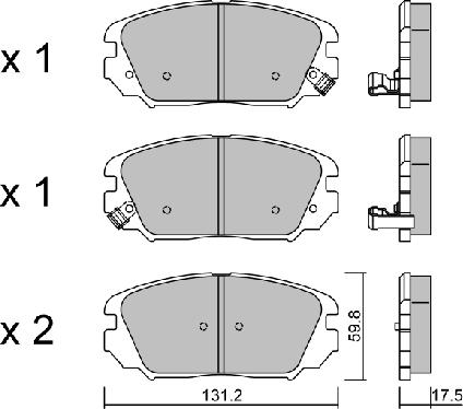 AISIN BPHY-1010 - Sada brzdových destiček, kotoučová brzda parts5.com