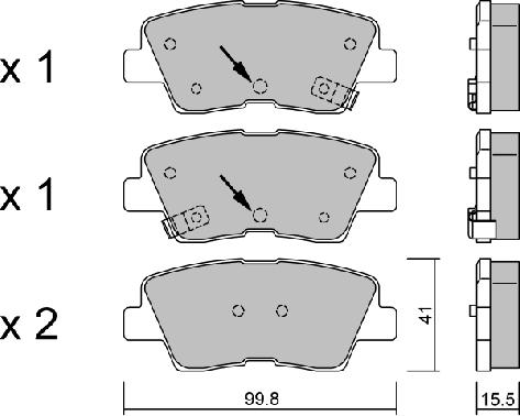 AISIN BPHY-2004 - Fren balata seti, diskli fren parts5.com