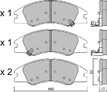 AISIN BPKI-1902 - Sada brzdových destiček, kotoučová brzda parts5.com