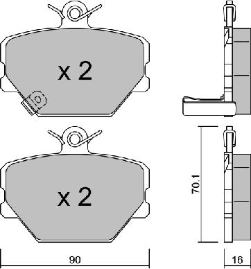 AISIN BPMB-1001 - Set placute frana,frana disc parts5.com