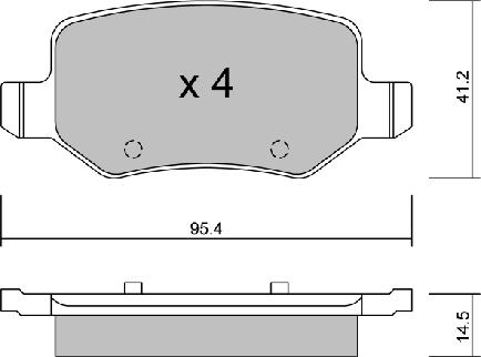 AISIN BPMB-2006 - Brake Pad Set, disc brake parts5.com