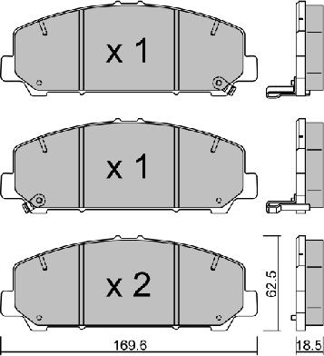 Suzuki 5521082Z32000 - Brake Pad Set, disc brake parts5.com