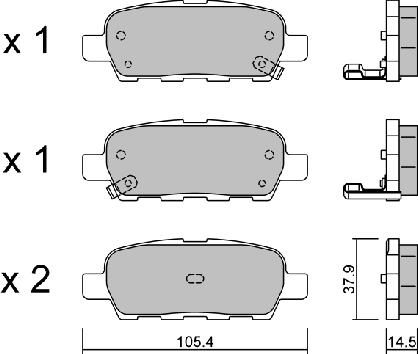 AISIN BPNI-2001 - Set placute frana,frana disc parts5.com