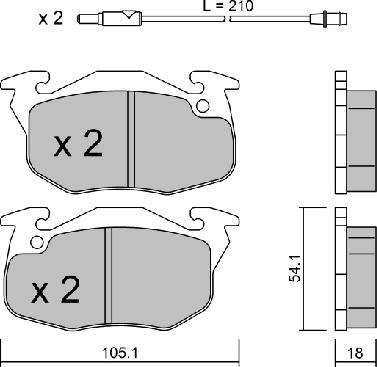 AISIN BPPE-1003 - Set placute frana,frana disc parts5.com