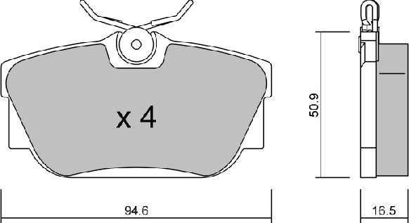 AISIN BPVW-2900 - Set placute frana,frana disc parts5.com