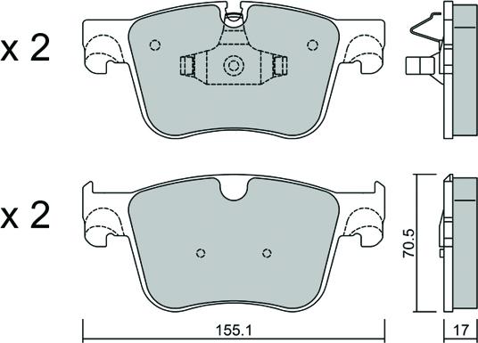 AISIN BPPE-1024 - Set placute frana,frana disc parts5.com