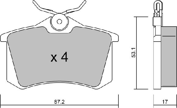 AISIN BPPE-2002 - Brake Pad Set, disc brake parts5.com