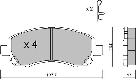 AISIN BPSB-1001 - Kit de plaquettes de frein, frein à disque parts5.com