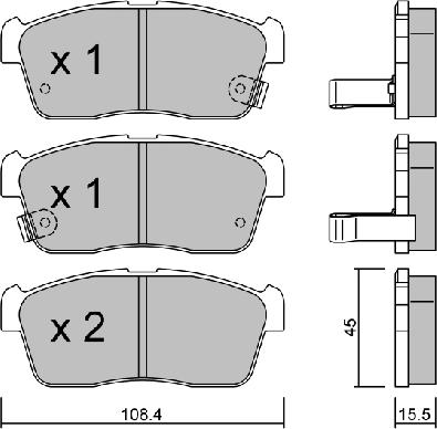 AISIN BPSZ-1901 - Set placute frana,frana disc parts5.com