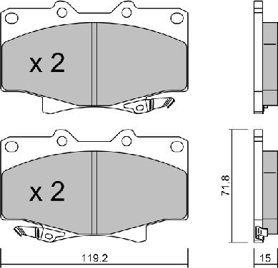 AISIN BPTO-1918 - Set placute frana,frana disc parts5.com