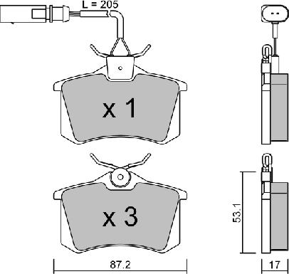 AISIN BPVW-2901 - Sada brzdových platničiek kotúčovej brzdy parts5.com