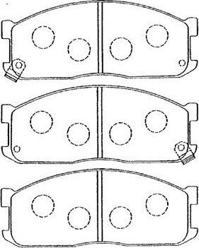 AISIN E1N009 - Juego de pastillas de freno parts5.com